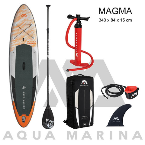 inflatable surf board stand up paddle board AQUA MARINA MAGMA pedal control sup board  bag leash paddle A01005 ► Photo 1/6