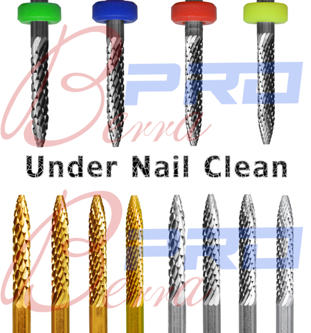 proberra Under Nail clean drill needle Tungsten steel arbide cuticle clean milling cutter minicure pedicure ► Photo 1/5