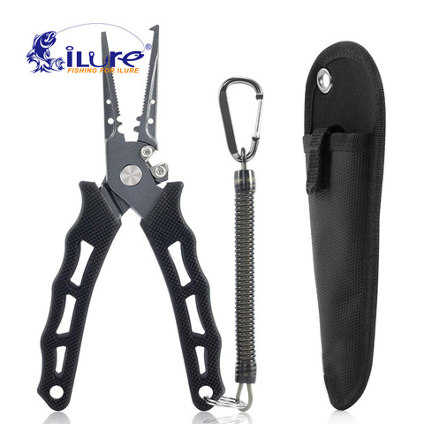 iLure Stainless Steel Fishing Pliers Clamp Split Ring Tungsten Steel Blade Line Cutter Multifunction Fishing Tackle Tool Pesca ► Photo 1/6