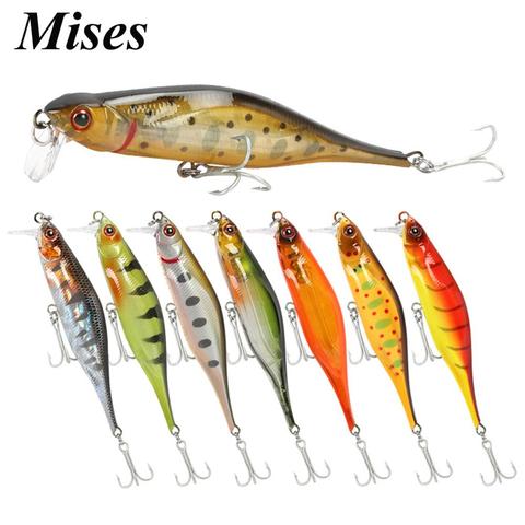 Mises 10cm 11.74g Twelve Colors Large Size Long Shot Suspend Bionic Minnow Lure Artificial Hard Bait Fishing Lure Wobbler ► Photo 1/5