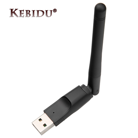kebidu 150M USB 2.0 WiFi Wireless Network Card 802.11 b/g/n LAN Adapter Mini Wi Fi Dongle for Laptop PC with Antenna MT-7601 ► Photo 1/6
