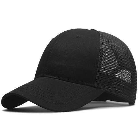 Men's summer large baseball cap big head adult summer mesh trucker cap women plus size sport sun hats 56-60cm 61-68cm ► Photo 1/6