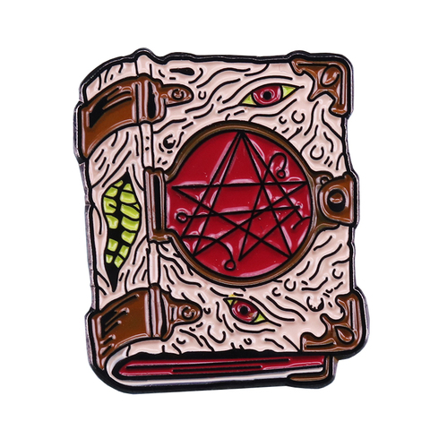 Necronomicon enamel pin wierd evil book brooch occult Cthulhu fans addition ► Photo 1/3