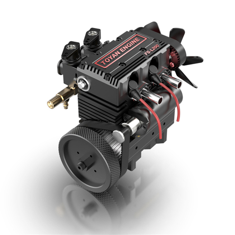 TOYAN FS-L200 Two-Cylinder Four-Stroke Methanol RC Engine for RC Boat Airplane RC Model ► Photo 1/6
