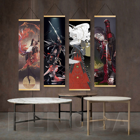 History Review On Canvas Print Solid Wood Hanging Scroll Poster Home Decor Game Touken Ranbu Painting Nordic Style Wall Art For Living Room Aliexpress Er Love - Hanging Scrolls Home Decor