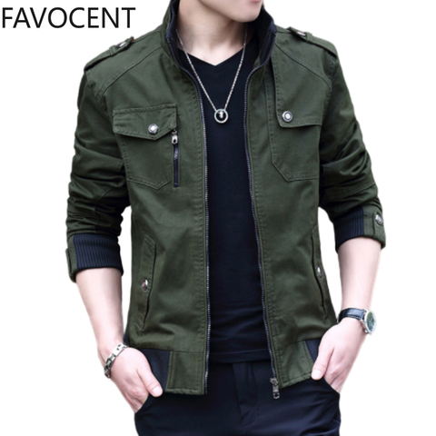 Mens Jacket Fashion Army Military Jacket Man Coats Bomber Jacket Stand Male Casual Coats Streetwear Chamarras Para Hombre ► Photo 1/6