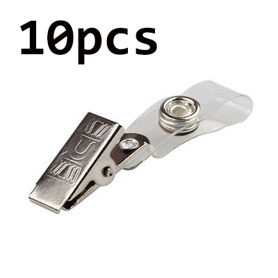 New  10pcs  ID Badge Lanyard Key Card Holder Metal Badge Name Tag Lanyard Clip ► Photo 1/6