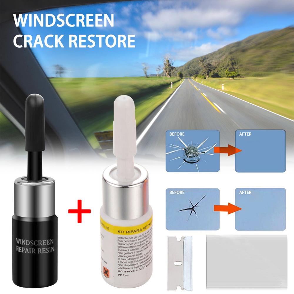 2pcs Car Windshield Repair Liquid Crack Repair Fluid Diy Window Glass  Repair Fluid For Automotive