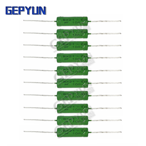 5PCS RX21 6W Wire Wound 5% Resistance Gepyun 1R 10R 100R 1K 10K 12K 15K 18R 20R 22R 24R 27R 30R 33R 36R Resistor RX21-6W ► Photo 1/1