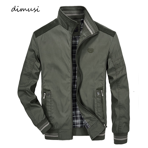 DIMUSI Autumn Winter Men's Bomber Jacket Mens Outdoor Windbreaker Coats Fashion Slim Fit Business Thermal Coats Mens Clothing ► Photo 1/6