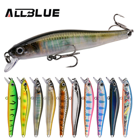ALLBLUE NIMBLE 70S Shallow Minnow Silent Fishing Lure 70mm 5.5g Magnetic Wobbler Slow Sinking Bass Pike Trout Artificial Bait ► Photo 1/6