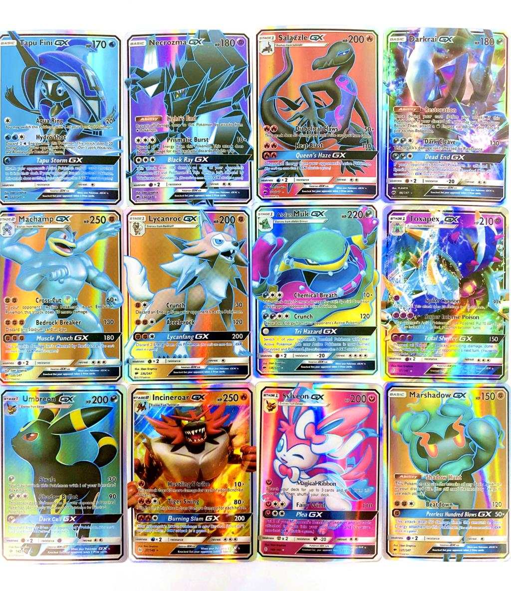 60-300Pcs French Pokemon Cards TAG TEAM GX V MAX VMAX Shining Card Game  Battle Carte