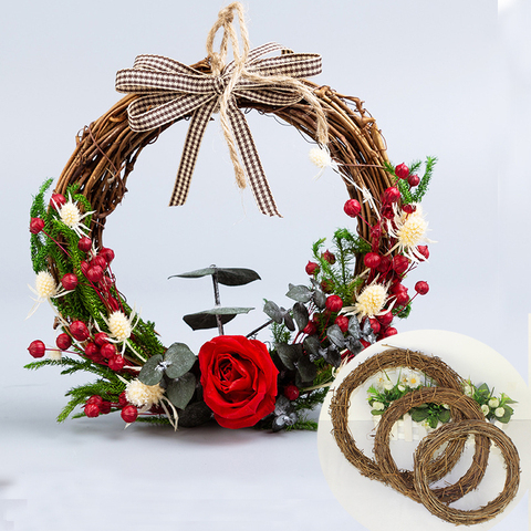 DIY Merry Christmas Decorations For Home Natural Rattan Wreath Garland Tree Craft Xmas Decor Accessories Spring Wedding New Year ► Photo 1/6