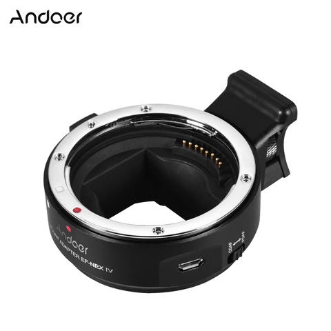 Andoer EF-NEX IV Lens Mount Adapter Ring AF for Canon EF/EF-S Mount Len to Sony A7/A7S/NEX E Mount Full Frame Mirrorless Camera ► Photo 1/6