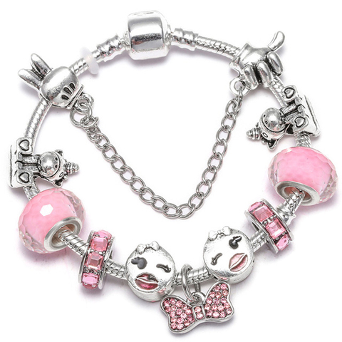 Silver Color Animal Style Charm Bracelets With Nice Marano Beads Fit Original Fine Bracelet For Kids Special Gift Dropshipping ► Photo 1/5