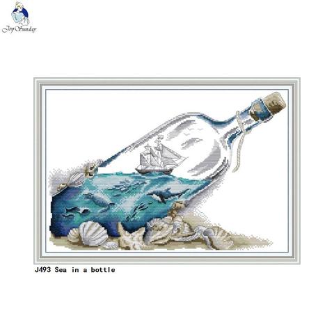 Needlework Cross Stitch Schemes Counted Printed On Canvas 14CT 11CT Home Decoration Sea in a Bottle DIY Handmade Crafts ► Photo 1/6