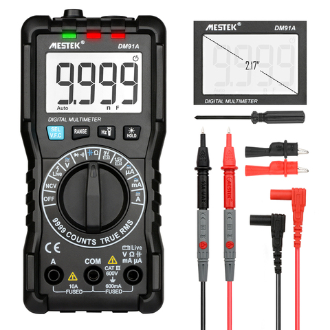 MESTEK DM91A mini multimeter digital multimeter 9999 counts auto range voltage ammeter meter multimetre multi meter multitester ► Photo 1/6