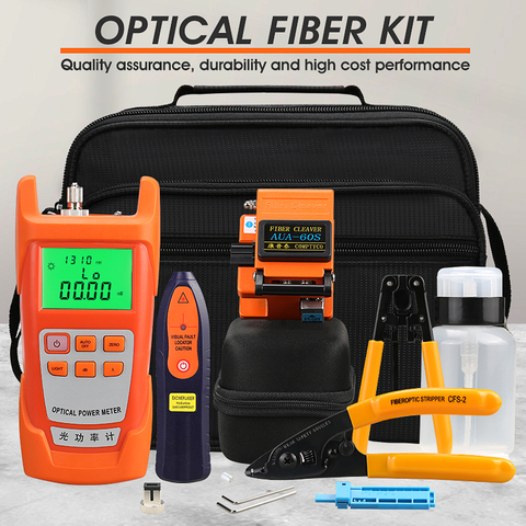 13pcs/set FTTH Fiber Optic Tool Kit with Fiber Cleaver -70~+10dBm Optical Power Meter Visual Fault Locator 5km ► Photo 1/6