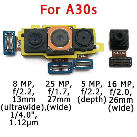 Original Front Rear Back Camera For Samsung Galaxy A30s A307 Main Facing Camera Module Flex Cable Replacement Spare Parts ► Photo 1/3