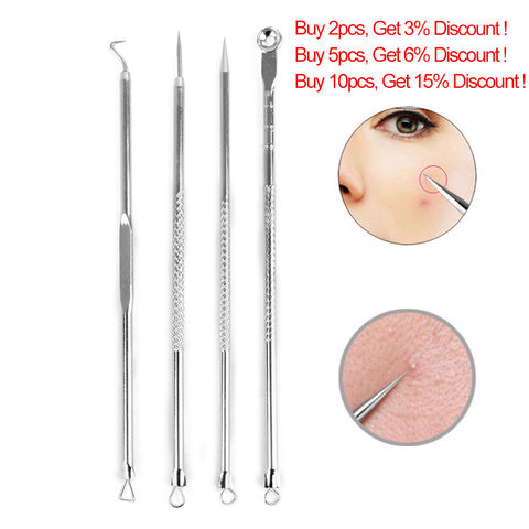 4pcs Blackhead Blemish Removers Acne Pimple Belmish Extractor Vacuum ExtrusionAcne Stick Against Black Dots Tools For Face Clean ► Photo 1/6