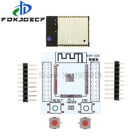 ESP-32S ESP-WROOM-32 ESP32 ESP-32 Bluetooth and WIFI Dual Core CPU with Low Power Consumption MCU ESP-32 +ESP-32S Adapter Board ► Photo 1/5