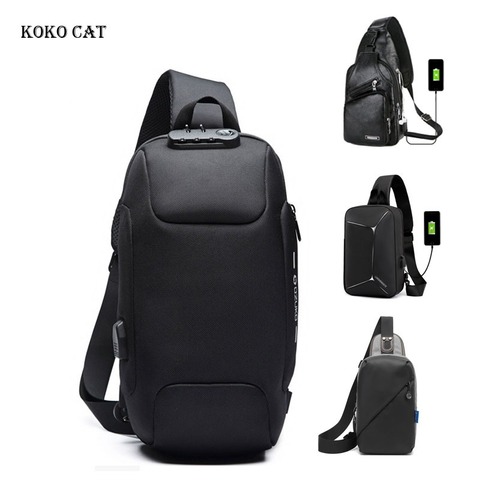 Male Anti-theft Shoulder Messenger Bags Multifunction Crossbody Bag for Men Waterproof Short Trip Chest Bag Pack Mochila Hombre ► Photo 1/6