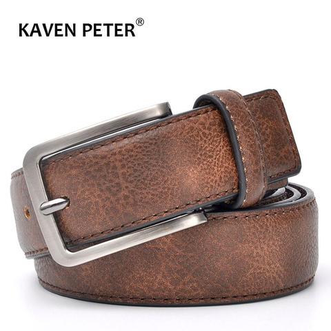 Accessories For Men Gents Leather Belt Trouser Waistband Stylish Casual Belts Men With Black Grey Dark Brown And Brown Color ► Photo 1/6