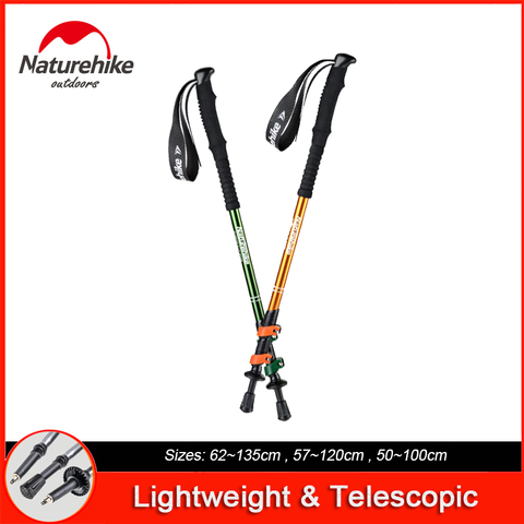 NatureHike ST01 External Quick lock Trekking pole hiking telescope stick nordic walking stick hand Crutch Alpenstocks Adult Kids ► Photo 1/6