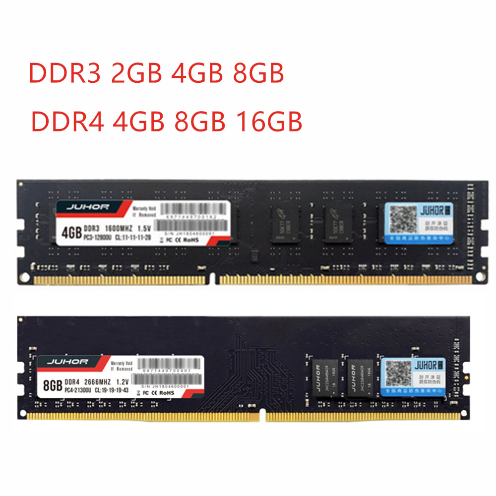 Buy Online Juhor Ram Ddr3 4gb 8gb 16gb 2gb1600mhz Memory Ddr4 4gb 8gb 16gb 2666mhz U Dimm Pc4 2 Pin Non Ecc Ram For All Motherboard Alitools
