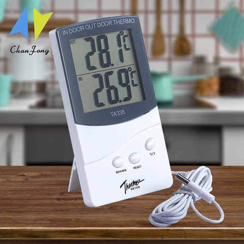 ChanFong Indoor and Outdoor Thermometer High-precision Electronic with Probe Type Double Display Thermometer ► Photo 1/6