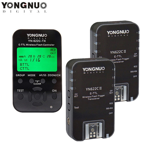 YONGNUO Wireless TTL Flash Trigger YN-622C II/ YN622C-TX High-speed Sync Transceiver for Canon Camera 1000D 650D 600D 7D 5DIII ► Photo 1/6