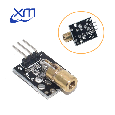 1PCS KY-008 650nm Laser sensor Module 6mm 5V 5mW Red Laser Dot Diode Copper Head for Arduino ► Photo 1/1