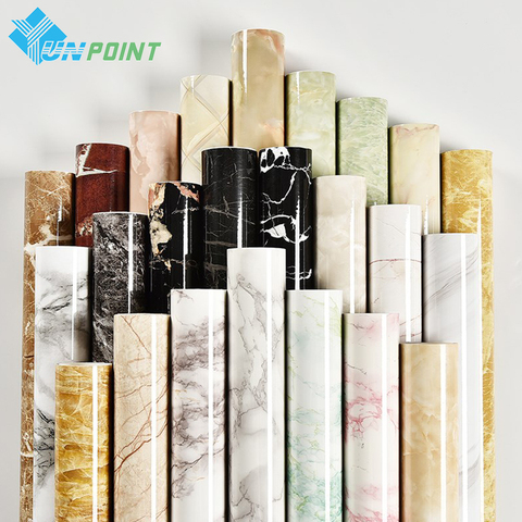 PVC Self Adhesive Wallpaper Marble Stickers Waterproof Heat Resistant  Kitchen Countertops Table Furniture Cupboard Wall Paper
