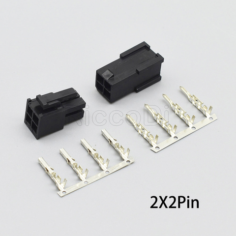 10-50 Set 4.2mm Pitch Connector 4Pin Male Female Computer Graphics Card ATX 5557 5559 Transparent Black Plug Socket With Pins ► Photo 1/5