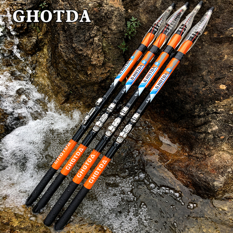 GHOTDA High Quality Carbon Fiber Rock Fishing Rod Power Telescopic Rock Fishing Rod Carp Feeder Rod Travel Boats Sea 2.7-6.3 ► Photo 1/6