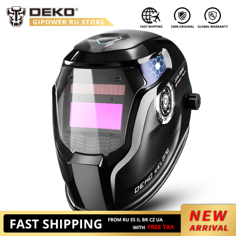 DEKO Skull Solar Auto Darkening Electric Welding Mask/Helmet/Welder Cap Adjustable Welding Lens Eyes Mask for Welding Machine ► Photo 1/6