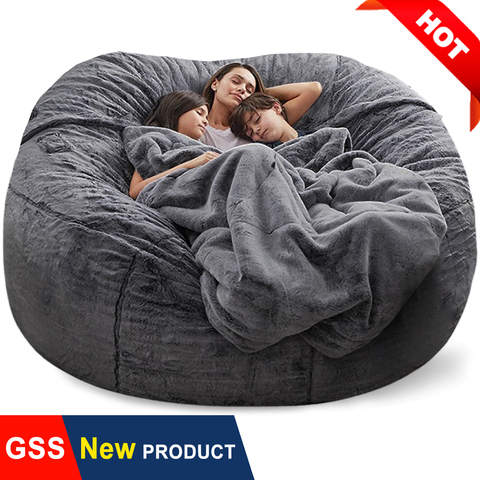 Big Bean Bag Sofa Puff No Filler Floor Seat Futon Lazy Sofa Bed Couch  Tatami Comfy Lounge Chair