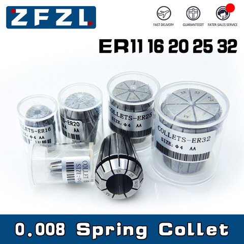1pcs ER11 ER16 ER20 ER25 ER32 0.008mm High Precision ER Spring collet for CNC machining center milling machine engraving machine ► Photo 1/4
