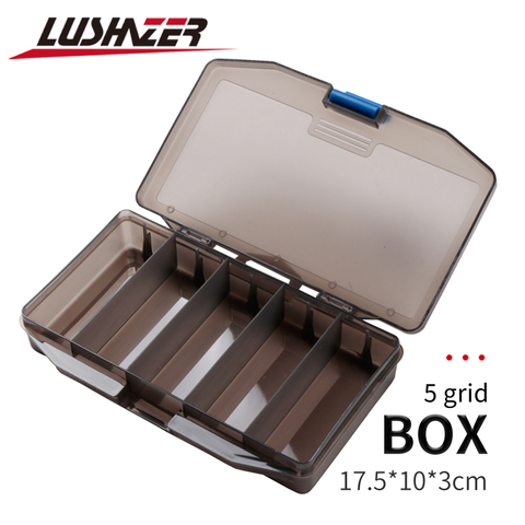 LUSHAZER 5 blanks Fishing Tackle Box Plastic Waterproof equipment Fish Lure fishing box for Fly Fishing Lure Spoon Hook tackles ► Photo 1/6