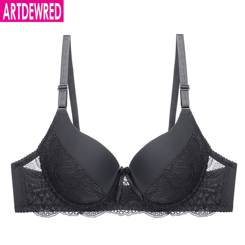 Sexy Lace Bra Floral Push Up Bras For Women Bralette Female Underwire Brassiere Plus Size Super Thin Bra ► Photo 1/6