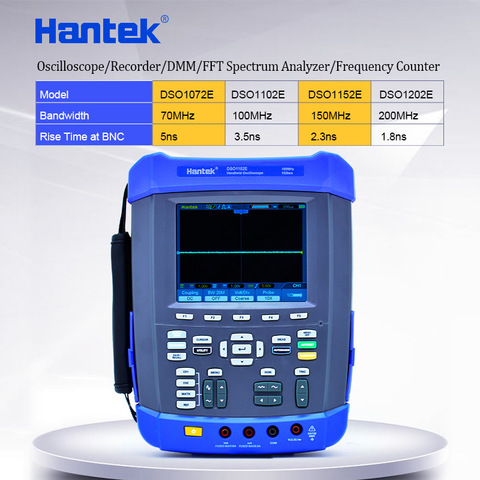 Hantek Digital Oscilloscope/Recorder/multimeter/FFT Spectrum Analyzer/Frequency Counter 5in1 DSO1072E DSO1102E DSO1152E DSO1202E ► Photo 1/6