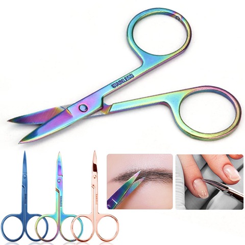 1Pcs Nail Cuticle Scissors Cutter Curved Head Cuticulas Cut Dead Skin Remover Makeup Eyebrow Scissors Manicure Pedicure Tools ► Photo 1/6