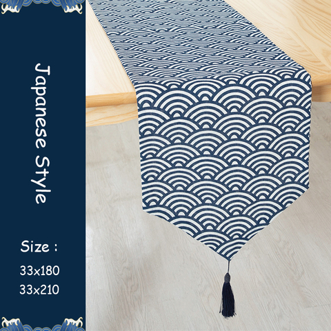 33x210cm Linen Cotton Table Runner with Tassels for Dining Table Retro Japanese Style Tablecloth Home Decor for TV Cabinet Cover ► Photo 1/6