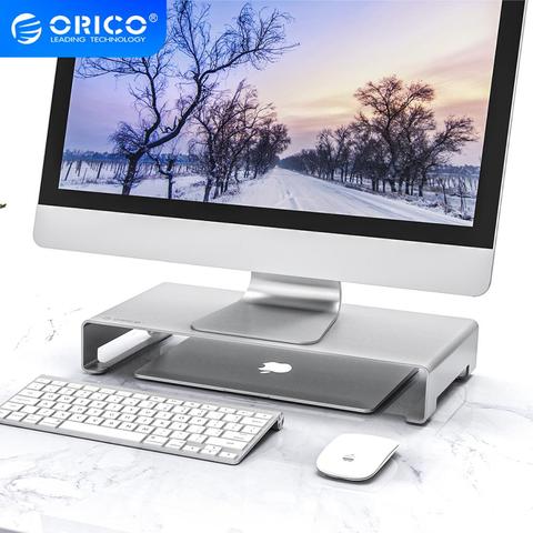 ORICO Aluminum Monitor Stand Riser Computer Universal Laptop Stand Metal Desktop Stand Organizer for iMac MacBook PC Home Office ► Photo 1/6