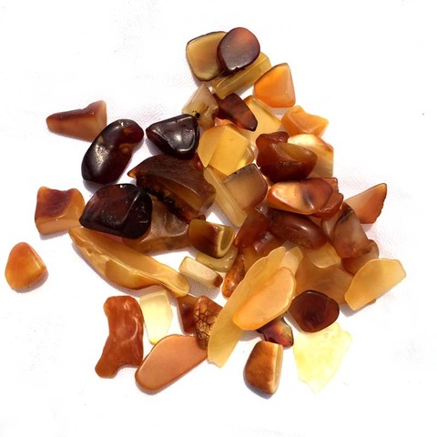 7-9MM 40g 80g Natural Amber Stone Home Decoration Jewelry Raw Materials Stone Fish Tank ► Photo 1/5