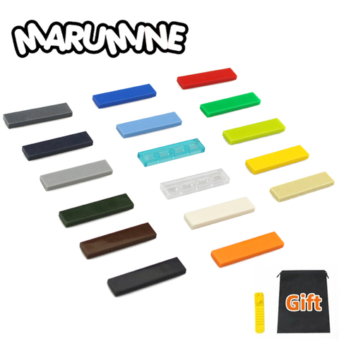 MARUMINE 1 x 4 Tile 300PCS/Lot Classic Building Blocks 2431 MOC Bricks Educational Learning DIY Toys Compatible All Major Brands ► Photo 1/6