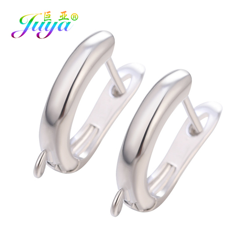 Juya 4pcs/Lot DIY Schwenzy Supplies Copper Material Fastener Bail Earwire Hooks Accessories For Handmade Fashion Earrings Making ► Photo 1/6