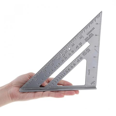 7 inch Metric Aluminum Alloy Triangle Angle Ruler Protractor Woodworking Measurement Tool Triangle Angle Protractor ► Photo 1/6