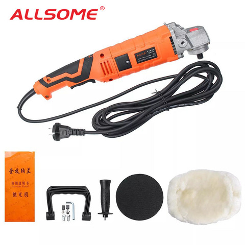 ALLSOEM 1580W 220V 7 Variable Speed  Car Electric Polisher Waxing Machine Automobile Furniture Polishing Tool ► Photo 1/6