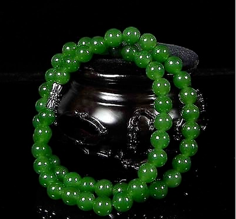 Genuine Natural Green Beads Necklace Chinese Jadeite Jewelry Fashion Charm Accessories Lucky Amulet Gifts for Women Her Men ► Photo 1/3